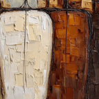 TOGETHER: Textured Impasto Abstract Figurative Painting