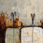 TOGETHER: Textured Impasto Abstract Figurative Painting