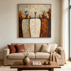 TOGETHER: Impasto Three Abstract Figures Canvas