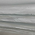 TRANQUIL COAST: Minimalist Coastal Landscape Painting in Neutral Tones