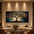 TREE OF LIFE: Colorful Tree Rich Texture Growth Symbolism  Impasto Canvas