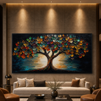 TREE OF LIFE: Colorful Tree Rich Texture Growth Symbolism  Impasto Canvas