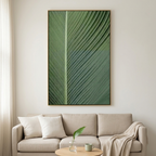 TROPICAL SERENITY: Minimalist Single Leaf Clean Lines Botanical Canvas