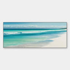 Beach Painting, Panoramic Wall Art, Coastal Decor