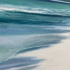 TURQUOISE DREAM PANORAMIC: Beach Painting, Panoramic Wall Art, Coastal Decor