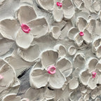BLOSSOM DREAM: Impasto 3D Flower Tree Canvas