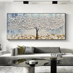 BLOSSOM DREAM: Impasto 3D Flower Tree Canvas