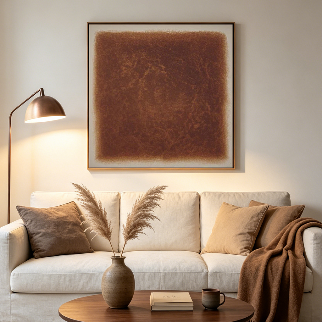 UMBRA:Textured Minimalist Earthy Brown Canvas