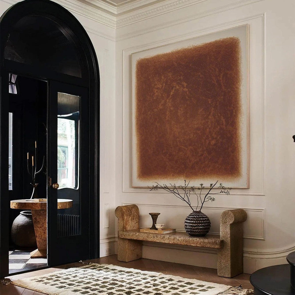 UMBRA:Textured Minimalist Earthy Brown Canvas