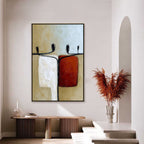 UNITY: Textured Abstract Figurative Painting of Human Connection
