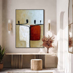UNITY: Textured Abstract Figurative Painting of Human Connection