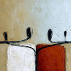 UNITY: Textured Abstract Figurative Painting of Human Connection