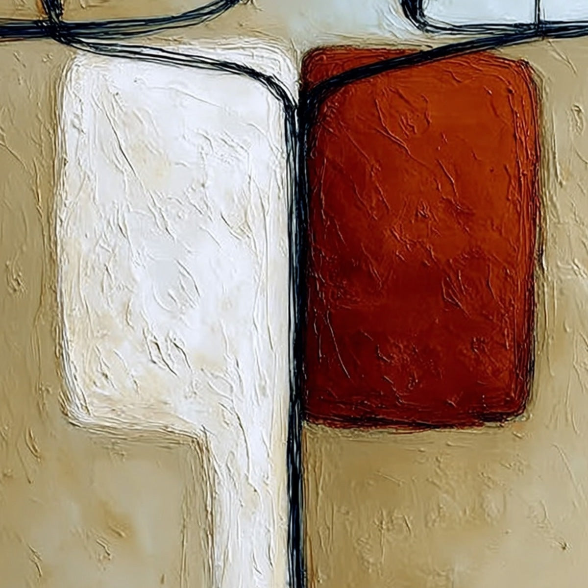 UNITY: Textured Abstract Figurative Painting of Human Connection