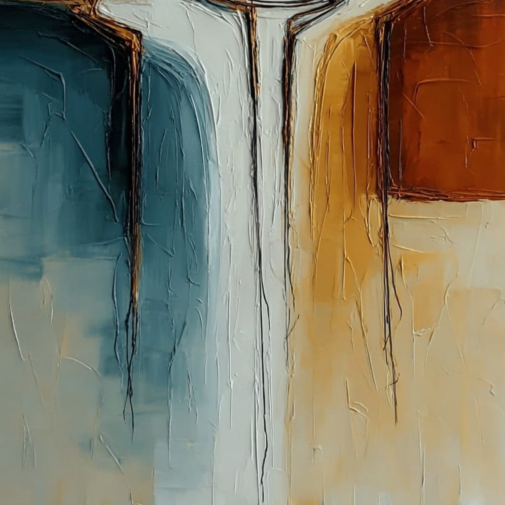 UNITY: Textured Abstract Painting of Connected Figures