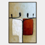 UNITY: Textured Abstract Figurative Painting of Human Connection