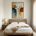 UNITY: Textured Impasto Intertwined Abstract Figures Canvas
