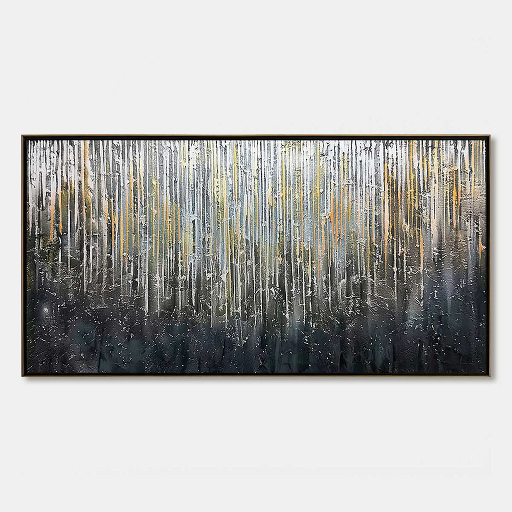 URBAN CASCADE: Large Textured Abstract Palette Knife Painting