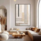URBAN GRID: Textured Minimalist Architectural Abstract Painting