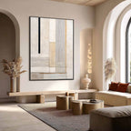 URBAN GRID: Textured Minimalist Architectural Abstract Painting