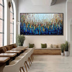 URBAN TWILIGHT: Heavily Textured Abstract Cityscape Oil Painting