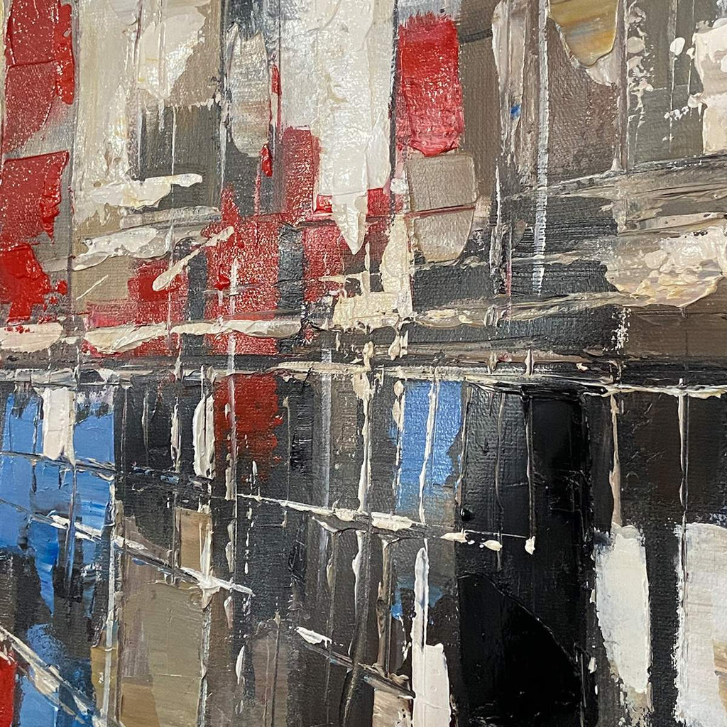 URBAN SOLITUDE: Minimalist Cityscape Painting