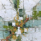 VERDANT ECHO: Textured Abstract Painting in Earth Tones