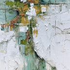 VERDANT ECHO: Textured Abstract Painting in Earth Tones