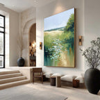 VERDANT PATH: Textured Impasto Landscape Painting