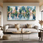 VERDANT SANCTUARY: Colorful Abstract Botanical Textured Painting