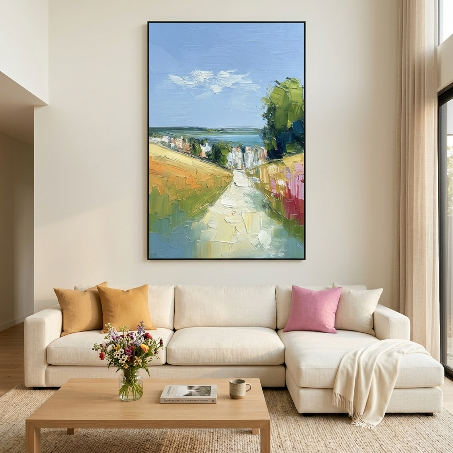 VIA AL MARE: Impasto Sun Drenched Path Canvas