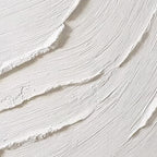 WHISPERING WAVES: Textured White Minimalist Wabi Sabi Abstract Painting