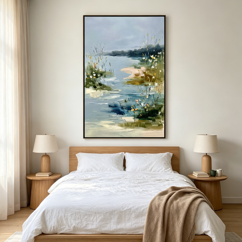 WHISPERS OF THE MARSH: Wabi Sabi Wildflowers Canvas