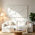 WHITE CREST: Impasto Crashing Waves Nuanced Canvas