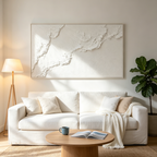 WHITE CREST: Impasto Crashing Waves Nuanced Canvas