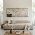 WHITE HERON PANORAMIC: White Heron Still Water Minimalist Texture Canvas
