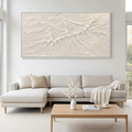 WHITE SANDS: Textured White Windswept Dune Minimalist Canvas