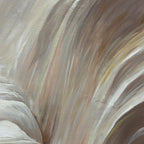WHITE SAND DUNES- Textured Abstract Landscape Painting, Vertical Wall Art