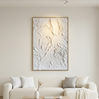 WHITE TEXTURE: Heavy Impasto Pure White Serene Purity Canvas