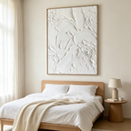 WHITE TEXTURE: Heavy Impasto Pure White Serene Purity Canvas