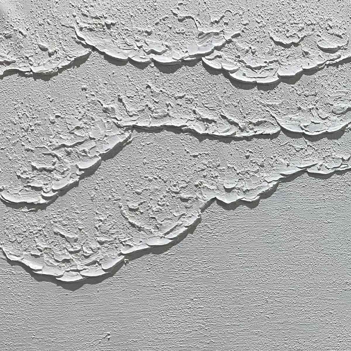 WHITE TEXTURED WAVES DIPTYCH- Textured Abstract Painting Set of 2, Vertical Wall Art