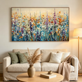 WILD MEADOW: Impasto Vibrant Wildflower Field Canva