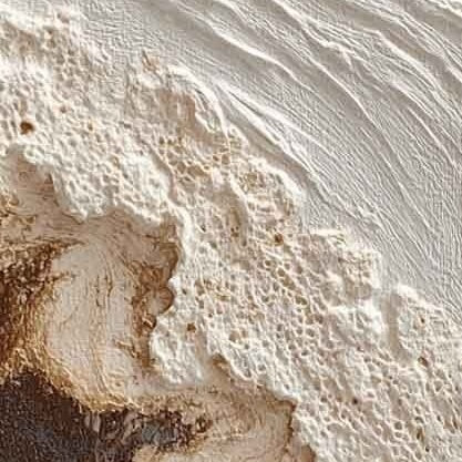 WHITE SEA: 3D Wave Relief Sand Textured Plaster Canvas Set of 3