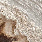 WHITE SEA: 3D Wave Relief Sand Textured Plaster Canvas Set of 3