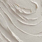 WHITE SEA: 3D Wave Relief Sand Textured Plaster Canvas Set of 3