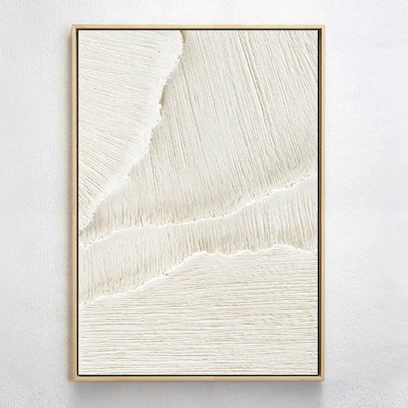 CASCADES: White Wabi Sabi Textured Wall Art