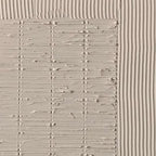 Javier Ramirez Textured Grid Duo: Beige abstract painting, minimalist texture, modern elegance for living room decor.