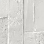 White textured squares diptych by Javier Ramirez. Minimalist white abstract art set of 2, vertical wall art, modern decor.