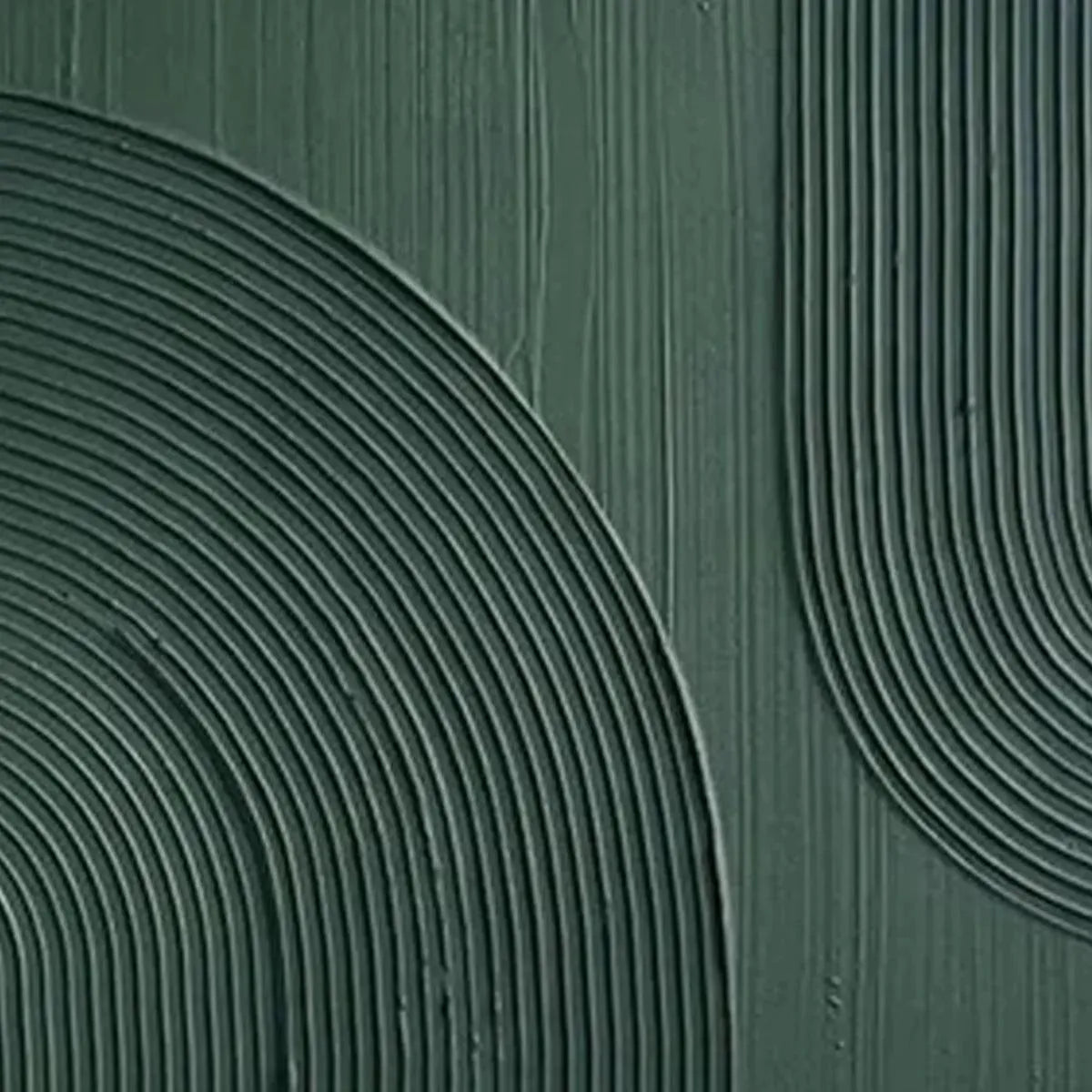 Green Textured Arches Diptych by Isabella Rossi, close-up detail of textured abstract wall art with raised linear arches.