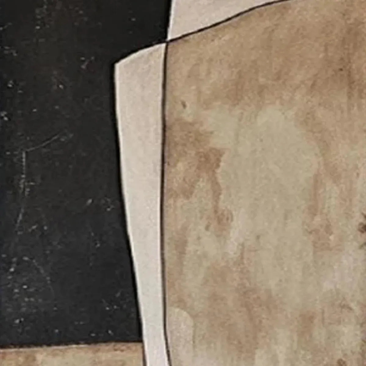 Abstract geometric diptych wall art in black, beige, and brown with textured details and clean lines.