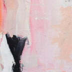 PINK ABSTRACT: Soft Pastel Abstract Figure Canvas